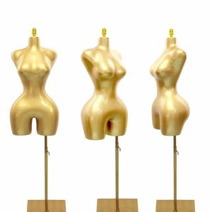 <span class=keywords><strong>Mannequin</strong></span> de présentation corps entier en fibre de verre, taille extra-large, avec tête, taille fine, poitrine et fessier généreux, finition dorée - Product Image 5