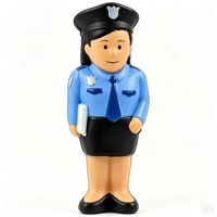 Sıcak Fırsat PU Köpük Polis Stres Topu Yumuşak Sıkmalı Polis Stres Giderici Oyuncak