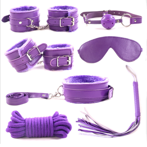 Fabrieksprijs Sm Bondage Terughoudendheid 7 Stuks <span class=keywords><strong>Bed</strong></span> Bondage Kit Bdsm Fetish Speelgoed Met 10 Meter Touw Harige Voetboeien Handboeien Zweep - Product Image 2