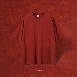 Camiseta Unisex de 220g, Tejido Grueso 100% Algodón, Transpirable, Estampado Gráfico Personalizado, Estilo Vintage, Lavado Ácido, Corte Holgado - Product Image 5