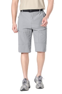 Pantaloncini Sportivi Estivi da Uomo ad Alta Elasticità in Vita, Tinta Unita, per Fitness, Escursionismo, Asciugatura Rapida, Corsa, Spiaggia, <span class=keywords><strong>Trekking</strong></span> e Allenamento - Product Image 3