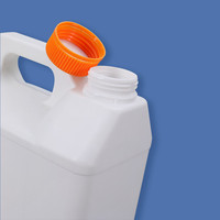 Bidon en plastique HDPE de 5 litres à large ouverture avec bouchon à vis pour produits chimiques, encre, alcool, liquides