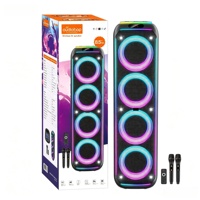 Nouvelle Arrivée 2026 – Enceinte Karaoké LED RGB 80W de Haute Qualité pour Fêtes, Extérieur, Maison, KTV, Scène DJ – Prix Usine de Gros
