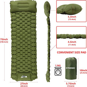 <span class=keywords><strong>Matelas</strong></span> gonflable individuel 2026 avec oreiller intégré pour tente – Tapis de couchage auto-gonflant pour camping - Product Image 5