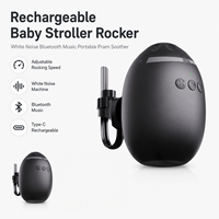 Stroller Rocker Elektrik dengan White Noise & Bluetooth |   Alat Bantu Tidur Bayi dengan Kecepatan Getaran yang Dapat Disesuaikan untuk Kereta Dorong