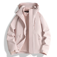 Personnalisable 3 en 1 coupe-vent imperméable vêtements d'extérieur hommes femmes vêtements de travail veste unisexe deux pièces ensemble unité gauche poitrine fermeture éclair