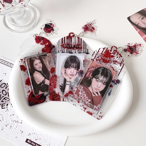 Nouvel Arrivage – Porte-cartes PVC Gothique Fleur de 3 Pouces, Étui Transparent pour Photocards K-Pop, Housse pour Carte de Transport, Breloque Mignonne pour Sac - Product Image 4