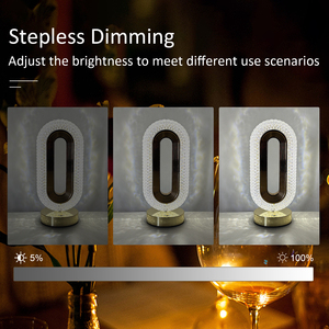 <span class=keywords><strong>Lampada</strong></span> da ristorante a LED moderna per decorazioni per la casa <span class=keywords><strong>Lampada</strong></span> da tavolo <span class=keywords><strong>trasparente</strong></span> a 3 colori con tocco di temperatura per uso interno - Product Image 2