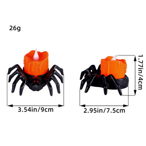 Lámpara decorativa de araña para Halloween, luz nocturna de araña brillante, decoración de araña para sala de estar y comedor. - Product Image 3