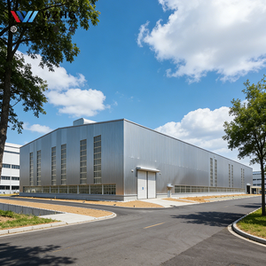 Structure en acier préfabriquée, surface galvanisée, pour entrepôt agricole, certifiée ISO, durée de vie de 50 ans, résistance aux vents de 200 km/h - Product Image 1