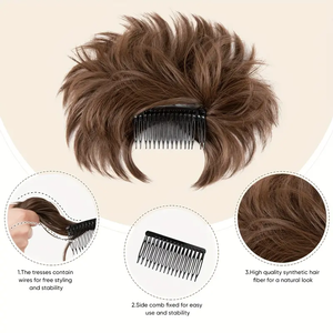 Nouvelles Tendances : <span class=keywords><strong>Chignon</strong></span> Synthétique Effet Coiffure Désordonnée pour Femme, Vente en Gros, Postiches et Extensions <span class=keywords><strong>de</strong></span> Cheveux - Product Image 4