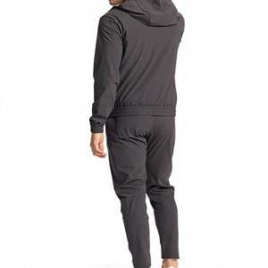 Girls' Olive Green Hooded Breathable Heavyweight 2 1 Design Tracksuit Set Full <b>Zipper</b> <b>Jacket</b> Jogger Pants Solid Color Casual - Product Image 4