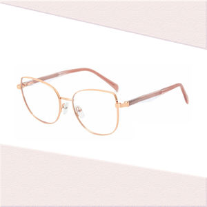Elegantes <span class=keywords><strong>Gafas</strong></span> de metal ojo de gato para mujer con lentes de <span class=keywords><strong>filtro</strong></span> de luz azul para uso diario en la <span class=keywords><strong>pantalla</strong></span> - Product Image 1