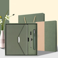 Logo personnalisé Promotions Business A5 Cahier de notes en cuir PU Journal Planner coffret cadeau avec stylo pour Noël