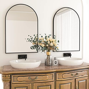 Phòng Tắm Hiện Đại Tường Gương Nhà Sản Xuất Của Cổ Điển Trang Trí Nội Thất Vòm Cổ Điển Kim Loại Đóng Khung Tắm Thủy Tinh Tối Giản Thiết Kế Cho Khách Sạn - Product Image 4