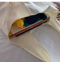 Tas Tote Kanvas Polos Warna-warni JOYSUN, Ramah Lingkungan, Dapat Digunakan Kembali, Tas Tangan Kanvas, Logo Custom, Tas Belanja Kanvas DIY