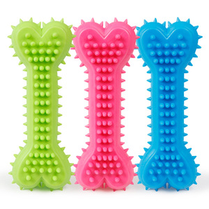 Natural Reusable <b>Dog</b> Toothbrush <b>Stick</b> Chew Toy Dental Bone Rubber Molar <b>Stick</b> Squeaky Bone Shape Toy for <b>Dogs</b> Animals - Product Image 2