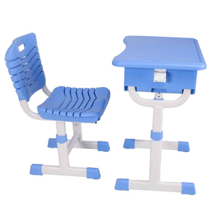 Ensemble moderne de bureau et chaise réglables pour l'école primaire – Bureaux de classe réglables en hauteur et chaises en métal/plastique pour la salle à manger de la <span class=keywords><strong>maternelle</strong></span> - Product Image 2