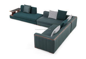 ชุดโซฟาหนังวอลนัทระดับไฮเอนด์หรูหราทันสมัยสำหรับ<span class=keywords><strong>ห้อง</strong></span>นั่งเล่นสไตล์อเมริกาเหนือสำหรับวิลล่าแมนชั่นขนาดใหญ่ - Product Image 4