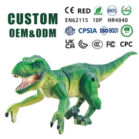 Jouet animal électrique en plastique pour enfants, tyrannosaure Rex télécommandé, 2,4 GHz, 4 canaux, portée de 30 m, éclairage coloré