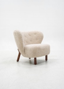 Poltrona in ciniglia stile Teddy di design nordico, modello Little <span class=keywords><strong>Petra</strong></span>, sedia moderna a due posti con gambe in plastica per soggiorno, camera da letto, hotel - Product Image 2