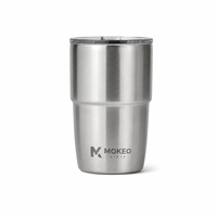 Kit de café barista personnalisable avec gobelets isothermes en acier inoxydable, cuillères doseuses et pinces dans un coffret cadeau pour les promotions de bureau et d'événements