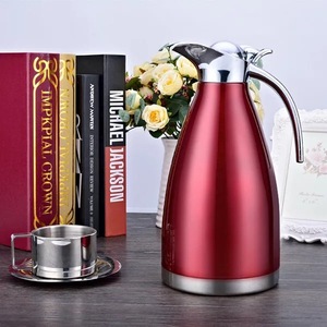 Carafe isotherme sous vide à Double paroi, 2 litres, 68 Oz, 12 heures de conservation de la chaleur, <span class=keywords><strong>Thermos</strong></span> isolé en acier inoxydable, café thermique - Product Image 5