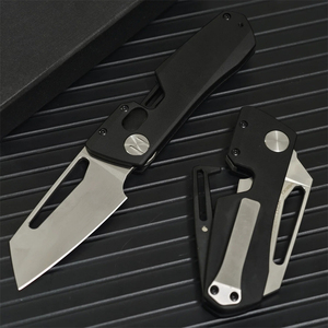 Hongrui Mécaniste Aviation Poignée En Aluminium Couteau De Poche DIY Laser Gravé Survie Couteau Pliant <span class=keywords><strong>EDC</strong></span> Camping Clip Boîte Cadeau - Product Image 4