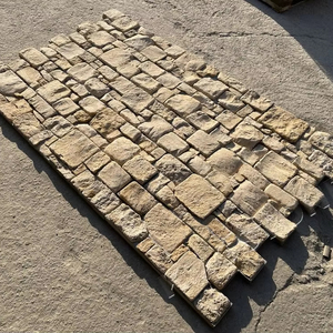 CE certificata moderna rivestimento della parete esterna piastrelle di <span class=keywords><strong>pietra</strong></span> calcarea lucidate burrasca ville hotel facciate blocco <span class=keywords><strong>pietra</strong></span> rustico Modulare fiammata - Product Image 1