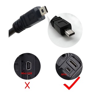 1.5 ม. มินิ 8 พินถึง USB 2.0 สายชาร์จข้อมูลแบบดิจิตอลสากลสายกล้องดิจิตอลสำหรับนิคอน SLR ฟูจิกล้องโทรศัพท์คอมพิวเตอร์ - Product Image 3