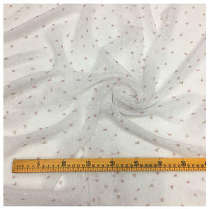 Ширина 150 см в горошек Вышивка шифоновая ткань с цветочным принтом сетчатая вуаль Тюлевая кружевная ткань для платья юбка - Product Image 2