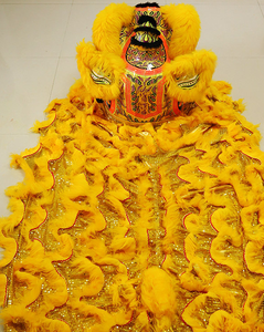 Lion Dance cinese taglia <span class=keywords><strong>normale</strong></span> due persone che indossano il Costume da ballo del leone per i bambini festa di ballo del leone carnevale - Product Image 6