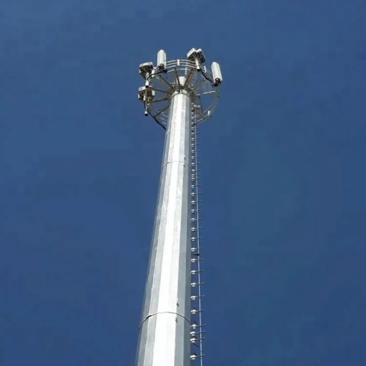 Selbst tragende Gsm-Antenne Einrohr-Eisen-Telekommunikations-Funksignal Monopol-Stahlrohr-Kommunikation sturm