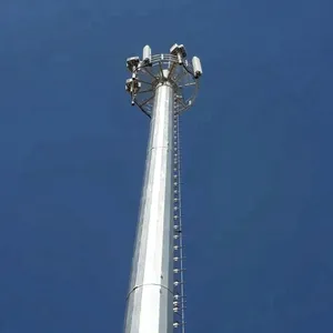 自支撑Gsm天线单管铁电信无线电信号单极钢管通信塔