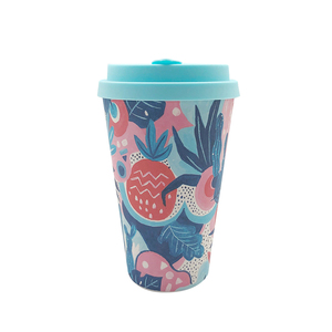 <span class=keywords><strong>Amazon</strong></span> Venta caliente respetuoso del medio ambiente de fibra de bambú de taza de café con tapa - Product Image 6