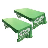 Couverture de Table personnalisée de 6 pieds Couverture ajustée en Spandex personnalisée pour Table pliante Couverture de nappe pliante