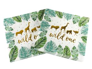 <span class=keywords><strong>Jungle</strong></span> Safari Animal feuilles de palmier serviettes fête serviettes de table jetables pour sauvage un anniversaire fête décoration bébé douche - Product Image 2