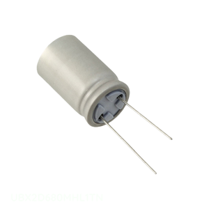 Condensateur à traversée de canal, 68 µF, en aluminium, 20 %, 200 V, radial, TH UBX2D680MHL1TN - Product Image 1
