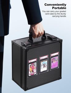 Popular <b>Hard</b> <b>Shell</b> Sports Card Storage <b>Case</b> 9 Dividers Waterproof PU Button Closure Holder for Card Collection - Product Image 4