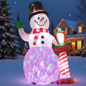 Luces Navideñas con Diseño de Muñeco de Nieve, Luces LED de Colores Cambiantes, Decoración Inflable para Exteriores, para Exhibición Festiva en el Jardín - Product Image 2