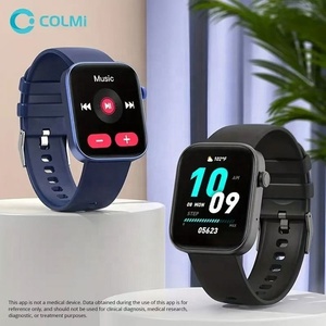 Reloj Inteligente COLMI Square, Estilo Casual para el Viernes de Oficina, Correa de Silicona Negra Minimalista, Versátil para Uso Diario, Reloj Inteligente del Fabricante - Product Image 3
