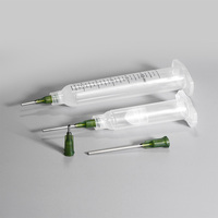 Ujung Dispensing Plastik Stainless Steel Berulir 1/2 Inch Custom 13G-34G dengan Jarum Lem Baru dan Bekas untuk Mesin