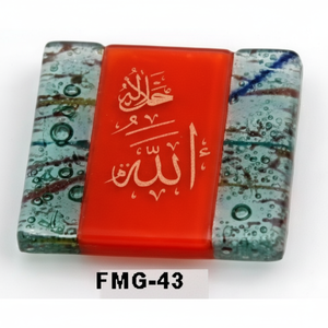 Aimant de réfrigérateur en verre de 5x5 cm Evil Eyes Unique et élégant - Product Image 1