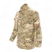 Tenue de Combat Tactique Camouflage Britannique en Gros : Chemise et Pantalon de Combat pour la Chasse et l'Entraînement en Extérieur (Jungle/Désert)