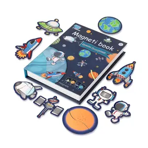 Children's intelligent space magnetic book puzzles book for children toys educational kids training game gift learning