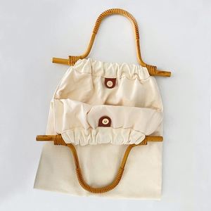 Bolsa de Compras de Lona de Gran Capacidad, Diseño de Bambú, Moderna y Resistente al Desgaste, en Oferta - Product Image 4