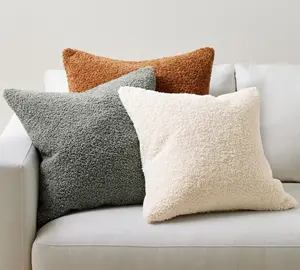 SIPEIEN Teddy capa de almofada sofá travesseiro Modern lance travesseiro capa macia cor de pele almofada para sala de estar