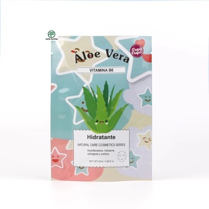 Custom Facial Mask Sealed Cosmetics Recyclable PE+PET+OPP Gravure Printed Valve Zipper Vacuum <b>Bag</b> - Product Image 1