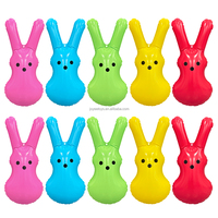 Joyee En gros Sac de frappe gonflable personnalisable en forme de lapin, jouet coloré en PVC pour enfants, idéal pour les fêtes de Pâques