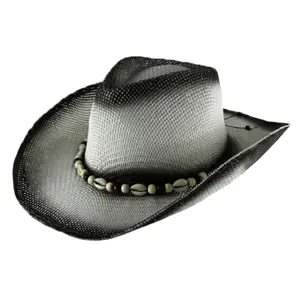 JAKIJAYI brands sombrero custom band unisex Fedoras Beach Straw Hats Paper Summer Shell decoration Jazz cowboy straw hat
